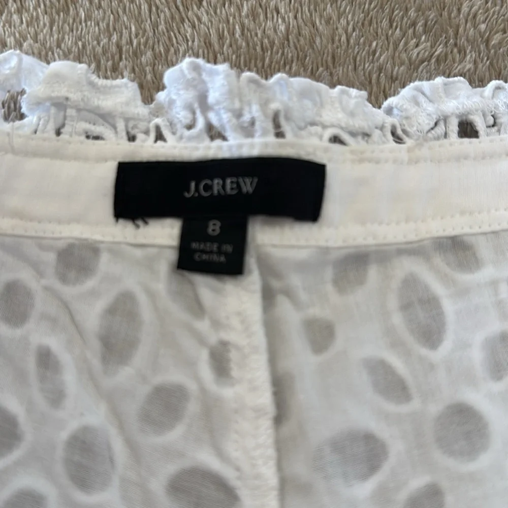 J Crew Women’s Belair Coastal Chic White Eyelet Women's Shorts